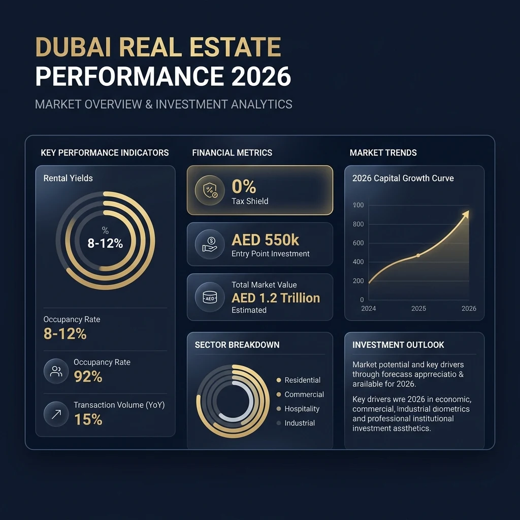 Dubai Real Estate Performance & ROI Infographic 2026